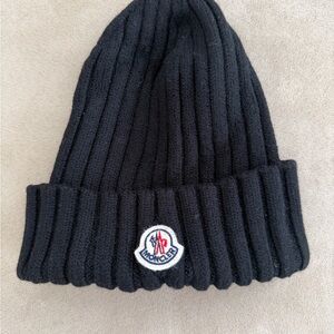 Moncler Black Knit Hat